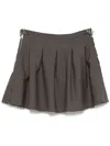 Our Legacy Object Mini Skirt In Grey Atom Check Wool