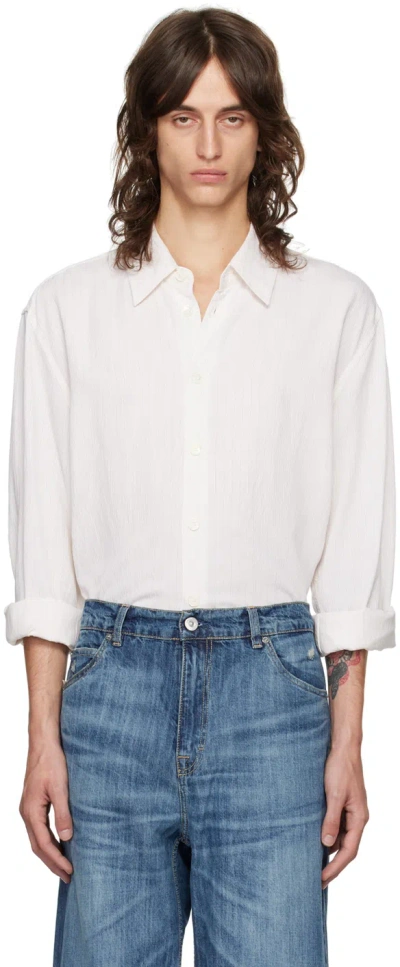 Our Legacy Off-white Beyond Shirt In Cream Stripe Ceremon