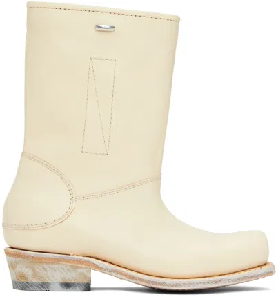 Our Legacy Off-white Gear Chelsea Boots In Ancient Vanilla Leat
