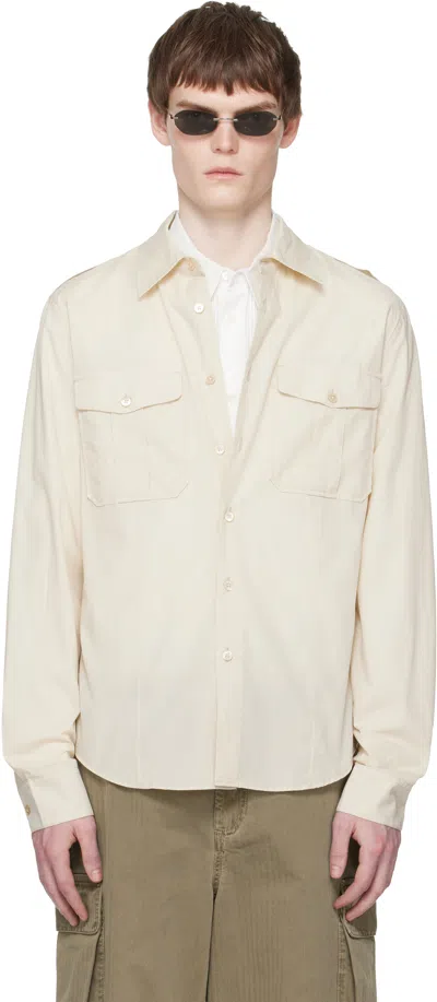 Our Legacy Off-white Lean Shirt In Pink
