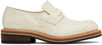 Our Legacy Off-white Nakano Loafers In Vanilla Croc Bull Hide