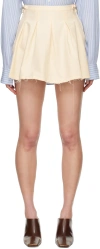 Our Legacy Off-white Object Miniskirt In Natural Crinkled