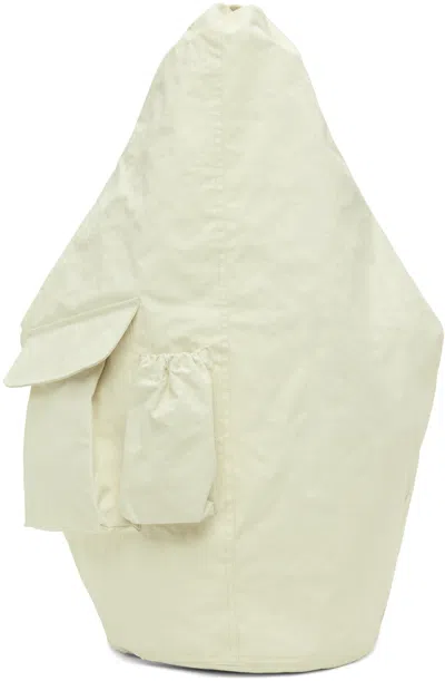 Our Legacy Off-white Tech Drip Tote In Concrete Foil Bonded