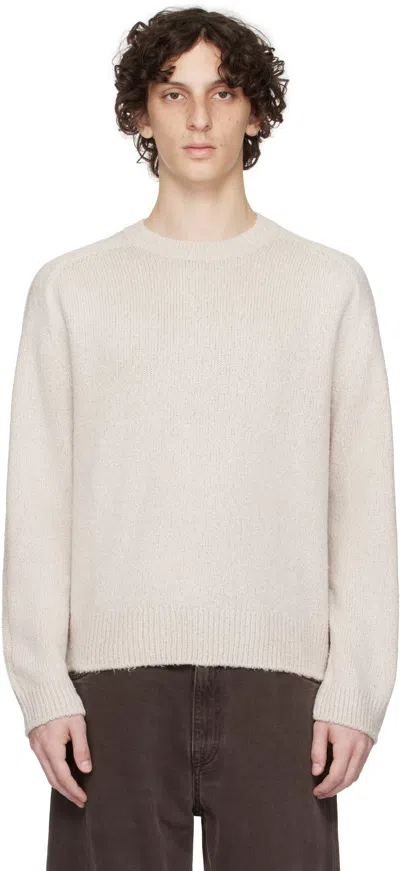 OUR LEGACY OFF-WHITE TRUE ROUNDNECK SWEATER
