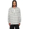 Our Legacy Off-white Drift Shirt In Blue