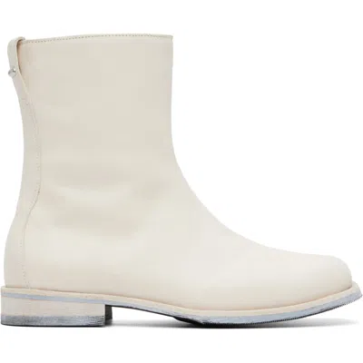 Our Legacy Off-white Slim Camion Boots In Neutral