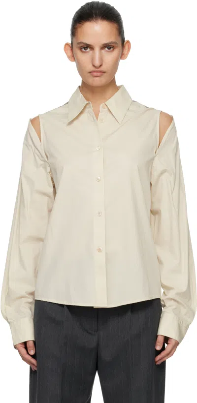 Our Legacy Slip Casual Beige Cotton Shirt In Neutral