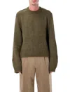 Our Legacy True Roundneck Wool And Silk Sweater In Green