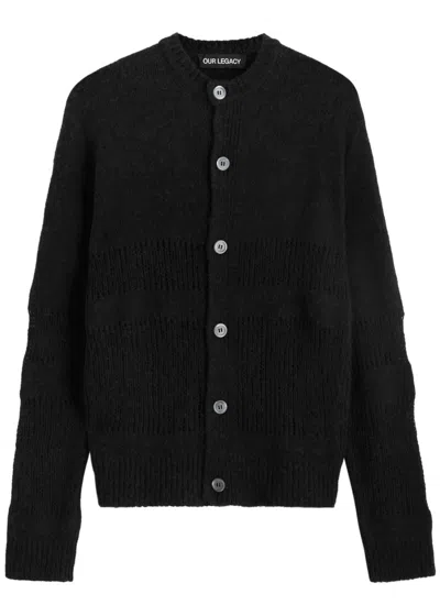 Our Legacy Opa Cotton-blend Cardigan In Black