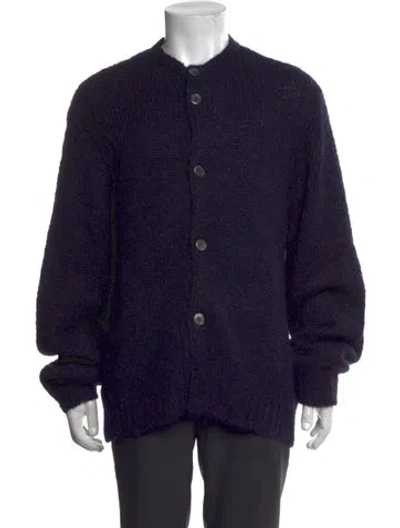 Pre-owned Our Legacy Open Front Long Sleeve Cardigan In Blue