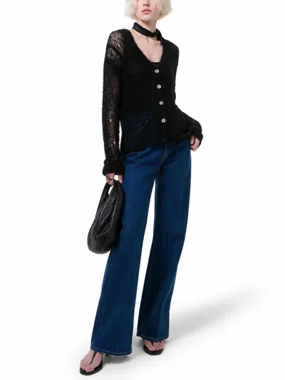 Our Legacy Open Linen Sweater In Black