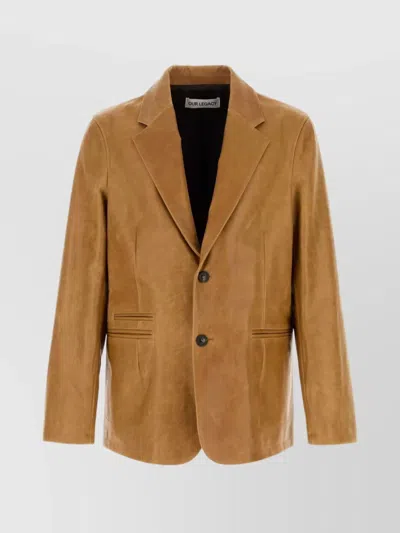 OUR LEGACY OPENING BLAZER IN CAMEL LEATHER