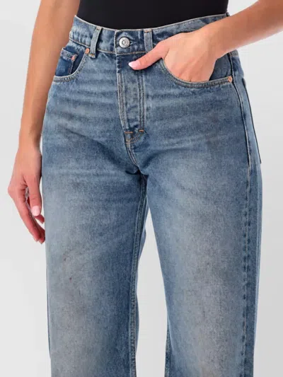 Our Legacy Organic Cotton Wide-leg Jeans In Blue