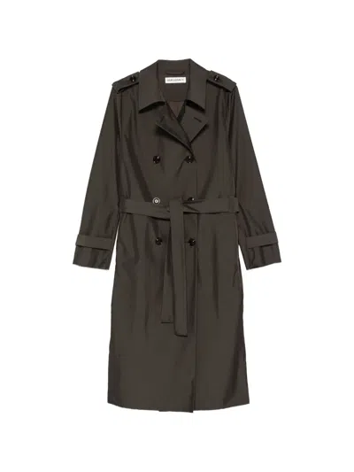 Our Legacy Origami Belted Trench Coat In Brown