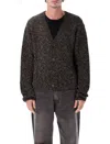 Our Legacy Bear Twist Mouline Wool Cardigan In Red