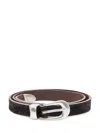 Our Legacy Black Leather Belt With Metal Buckle In Black