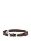 Our Legacy Brown Leather Belt With Buckle In Brown