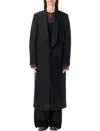 Our Legacy Long Water-repellent Wool Supper Coat In Black