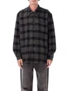 Our Legacy Long Sleeve Checked Shirt With Chest Pocket In Black
