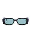 Our Legacy Samhain Rectangular Black Acetate Sunglasses In Blue