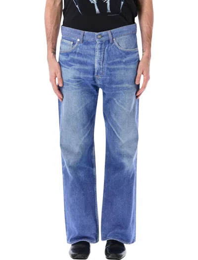 Our Legacy Third Cut Straight-leg Jeans In Digital Blue Aurora Print