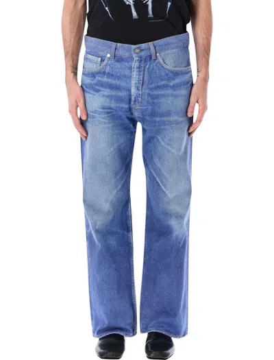 Our Legacy Third Cut Straight-leg Jeans In Digital Blue Aurora Print