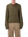 Our Legacy True Roundneck Wool And Silk Sweater In Green