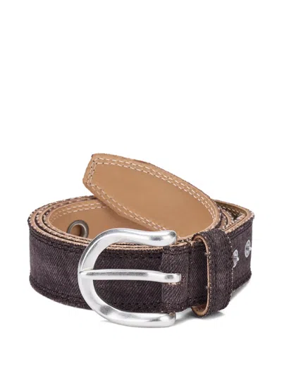 Our Legacy Overdyed Grommet Belt In Brown