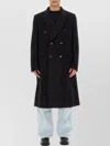 Our Legacy Oversize Double-breasted Coat Notched Lapels In Black