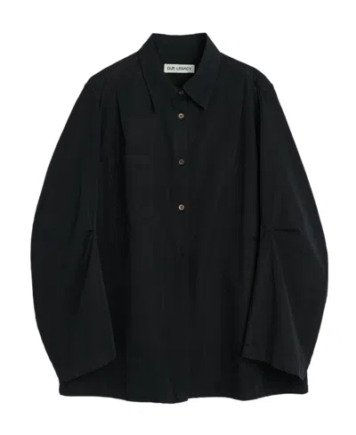Our Legacy Oversized Long-sleeve Shirt In Black