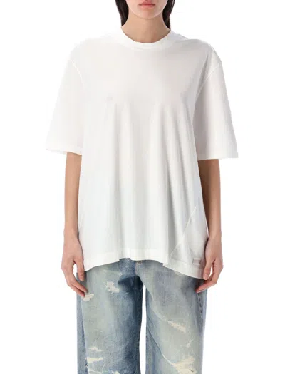 Our Legacy Oversized White T-shirt With Twisted Side Seams