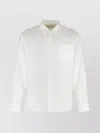 Our Legacy Oxford Shirt With Curved Hem And Pocket In White