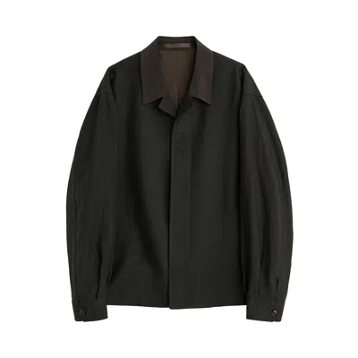 Pre-owned Our Legacy Pack Blazer 'soot Black Techflax' | Men's Size 46