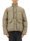 Our Legacy Breath Padded Jacket High Collar In Neutral