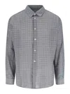 Our Legacy Checked Pattern Button-down Collar Shirt In Gray