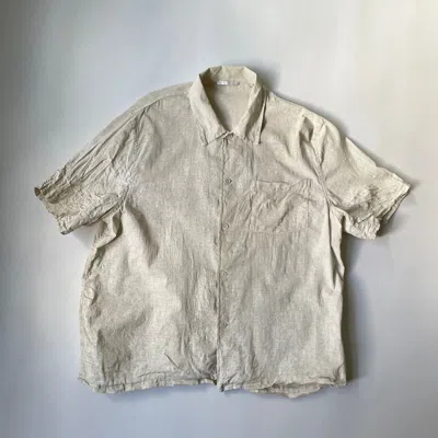 Pre-owned Our Legacy ‘painted Linen' Box Shirt In Cream
