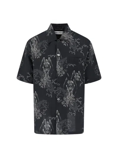 OUR LEGACY OUR LEGACY PAISLEY PRINT COTTON-LINEN SHIRT FOR MEN