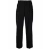 Our Legacy Borrowed Pleated Wool Straight-leg Trousers In Black