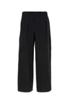 Our Legacy Tailored Black Trousers With Pleated Front And Minimalist Design In Black