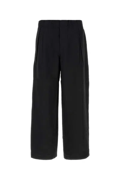 Our Legacy Leisure Wide-leg Trousers Pleated Front In Black