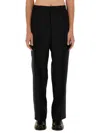 Our Legacy Borrowed Pleated Wool Straight-leg Trousers In Black