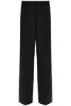Our Legacy Borrowed Pleated Wool Straight-leg Trousers In Black Panama Wool (black)