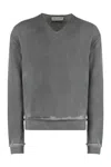 Our Legacy Parallel Sweater In Wool With V-neck In Gray