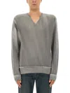 Our Legacy Parallel Sweater In Wool With V-neck In Gray