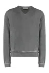 Our Legacy Parallel Sweater In Wool With V-neck In Gray