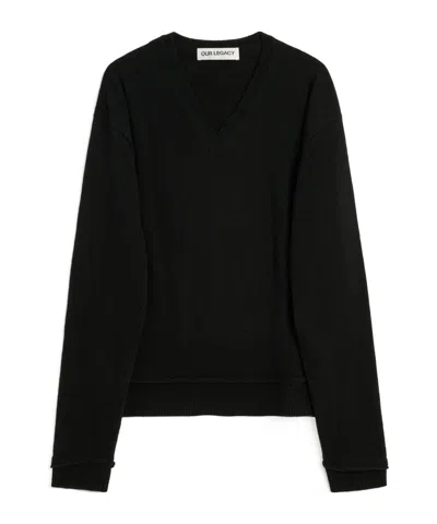 OUR LEGACY OUR LEGACY PARALLEL V-NECK JUMPER