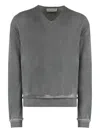 Our Legacy Parallel Sweater In Wool With V-neck In Gray