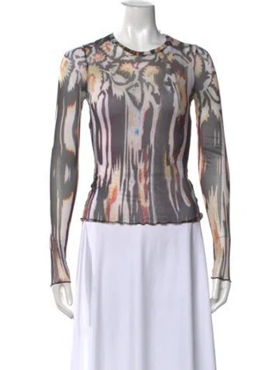 Pre-owned Our Legacy Patterned Crew Neck Top In Multi