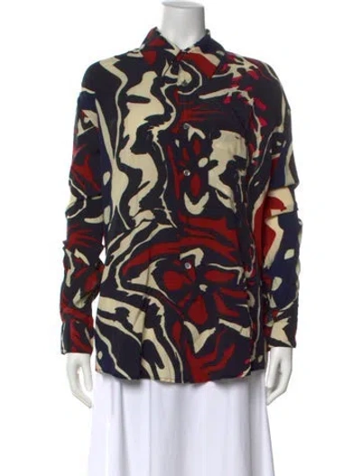 Pre-owned Our Legacy Patterned Long Sleeve Blouse In Multi