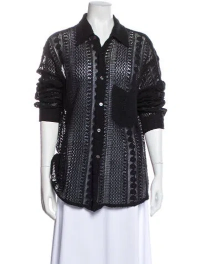Pre-owned Our Legacy Patterned Long Sleeve Button-up Top In Gray